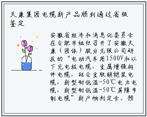 天康集团电缆新产品顺利通过省级鉴定 _星空体育官网